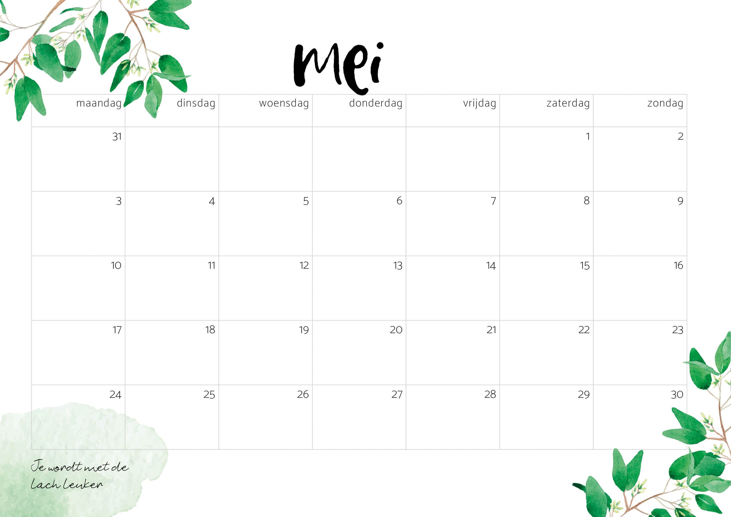 Hoopvol bouw Voordracht Free Printable kalender 2021 - Hip & Hot - blogazine